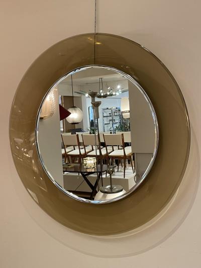 Max Ingrand Mod 1669 Circular Glass Mirror by Max Ingrand for Fontana Arte Italy 1960