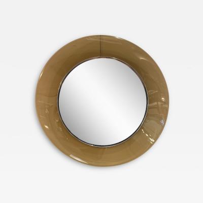 Max Ingrand Mod 1669 Circular Glass Mirror by Max Ingrand for Fontana Arte Italy 1960