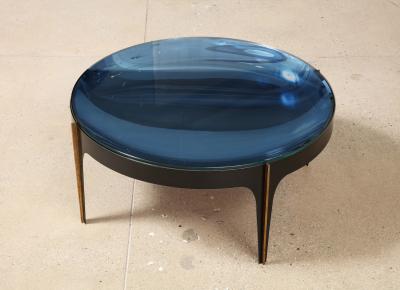 Max Ingrand Model 1744 Circular Cocktail Table by Max Ingrand for Fontana Arte