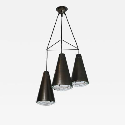 Max Ingrand Model 2126 3 Light Chandelier by Max Ingrand for Fontana Arte