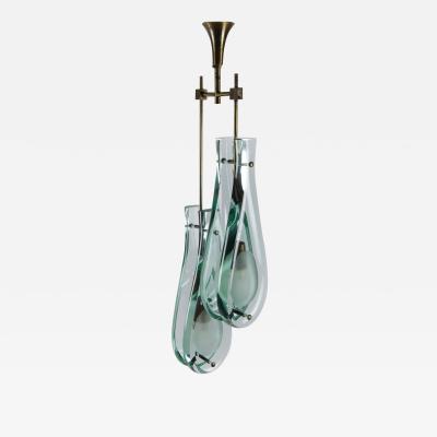 Max Ingrand Model 2259 2 Ceiling Pendant By Max Ingrand for Fontana Arte Italy c 1960