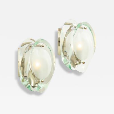 Max Ingrand No 2093 Rare Pair of Sconces by Max Ingrand for Fontana Arte