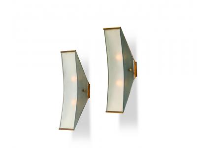 Max Ingrand No 2135 Rare Wall Sconces by Max Ingrand for Fontana Arte
