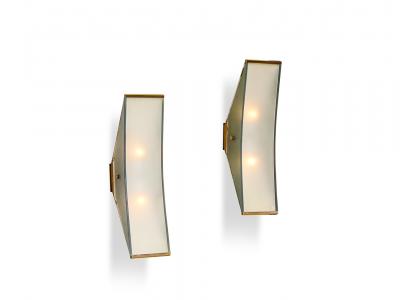 Max Ingrand No 2135 Rare Wall Sconces by Max Ingrand for Fontana Arte