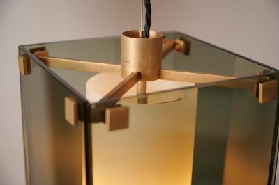 Max Ingrand Pair Max Ingrand for Fontana Arte Model 2211 pendants Italy c1960