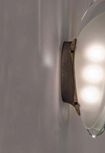 Max Ingrand Pair of Mod 1552 Glass Appliques by Max Ingrand for Fontana Arte Italy c 1956