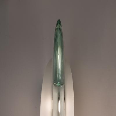 Max Ingrand Pair of Mod 1552 Glass Appliques by Max Ingrand for Fontana Arte Italy c 1956