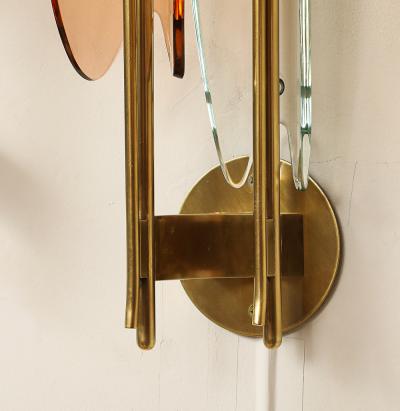 Max Ingrand Pair of Model 1461 Dahlia Wall Lights by Max Ingrand for Fontana Arte