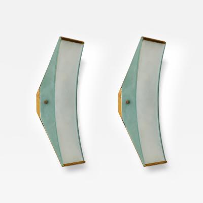 Max Ingrand Pair of Model 2135 Wall Sconces by Max Ingrand for Fontana Arte