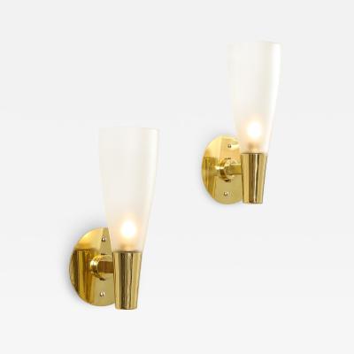 Max Ingrand Pair of Sconces 1537 by Max Ingrand for Fontana Arte