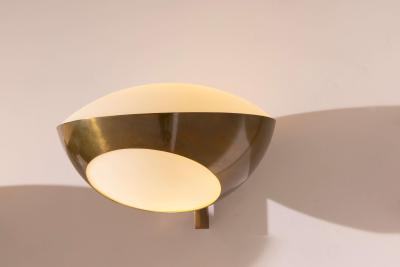 Max Ingrand Pair of brass and glass Wall Sconces Model 1936 by Max Ingrand for Fontana Arte