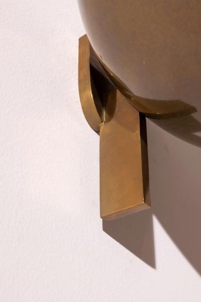 Max Ingrand Pair of brass and glass Wall Sconces Model 1936 by Max Ingrand for Fontana Arte