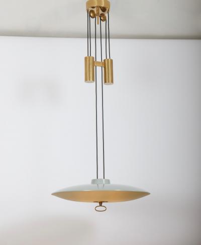 Max Ingrand Rare Counterbalance chandelier by Max Ingrand For Fontana Arte c1954