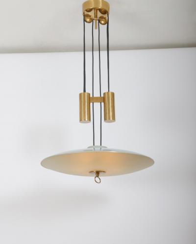 Max Ingrand Rare Counterbalance chandelier by Max Ingrand For Fontana Arte c1954