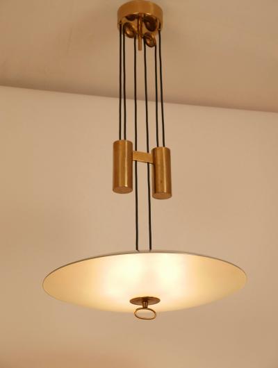 Max Ingrand Rare Counterbalance chandelier by Max Ingrand For Fontana Arte c1954