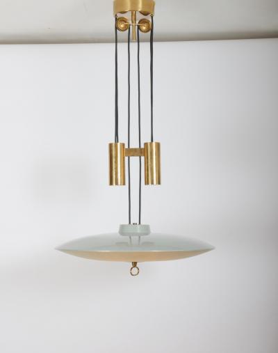 Max Ingrand Rare Counterbalance chandelier by Max Ingrand For Fontana Arte c1954
