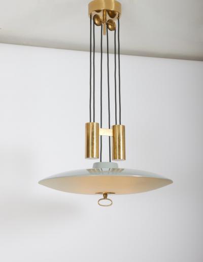 Max Ingrand Rare Counterbalance chandelier by Max Ingrand For Fontana Arte c1954