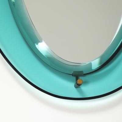 Max Ingrand Rare Crystal Mirror Model 2085 by Max Ingrand