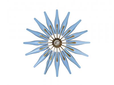 Max Ingrand Rare Dahlia Chandelier by Max Ingrand for Fontana Arte