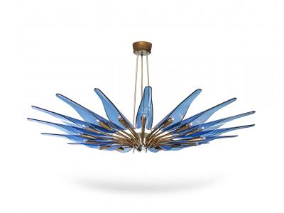 Max Ingrand Rare Dahlia Chandelier by Max Ingrand for Fontana Arte