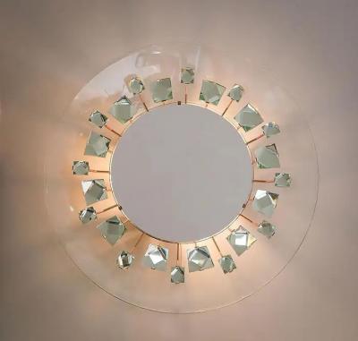 Max Ingrand Rare Illuminated Mirror by Max Ingrand for Fontana Arte Model Pistil 2044