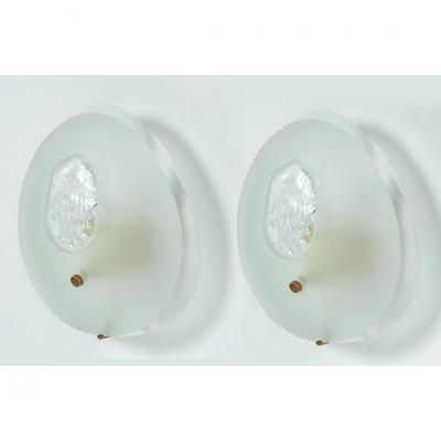 Max Ingrand Rare Large Pair of Sconces 1960s