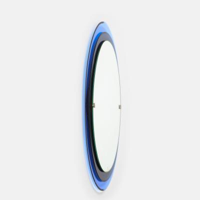 Max Ingrand Rare Oval Crystal Mirror Model 2046 by Max Ingrand