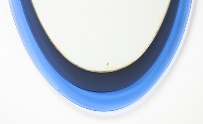 Max Ingrand Rare Oval Crystal Mirror Model 2046 by Max Ingrand