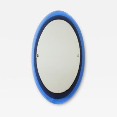 Max Ingrand Rare Oval Crystal Mirror Model 2046 by Max Ingrand