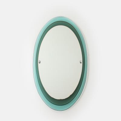 Max Ingrand Rare Oval Crystal Mirror Model 2046 by Max Ingrand