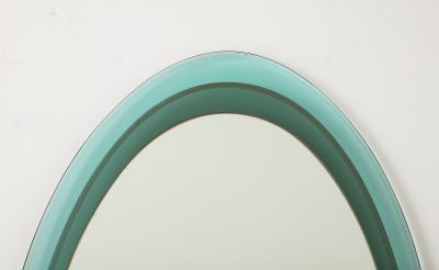 Max Ingrand Rare Oval Crystal Mirror Model 2046 by Max Ingrand