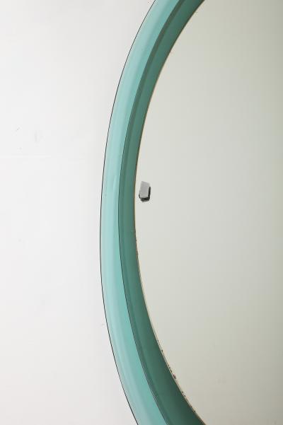Max Ingrand Rare Oval Crystal Mirror Model 2046 by Max Ingrand