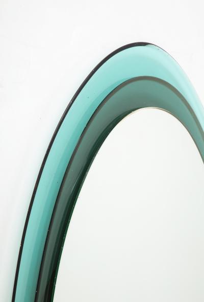 Max Ingrand Rare Oval Crystal Mirror Model 2046 by Max Ingrand