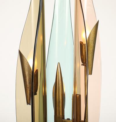 Max Ingrand Rare Pair of Dahlia Floor Lamps by Max Ingrand for Fontana Arte