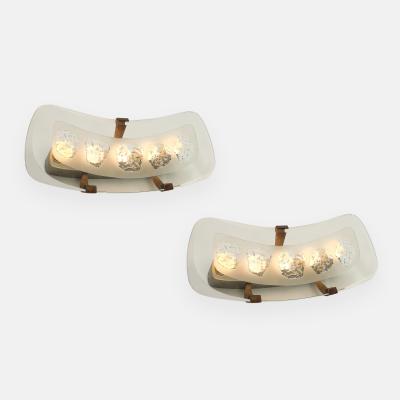 Max Ingrand Rare Pair of Large Wall Lights Model 1598