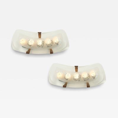 Max Ingrand Rare Pair of Large Wall Lights Model 1598