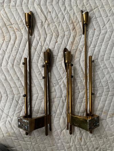 Max Ingrand Rare Pair of Max Ingrand Sconces for Fontana Arte Model 1461 Dahlia