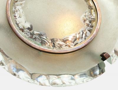 Max Ingrand Rare Pair of Round Glass Sconces Model 10 004 by Max Ingrand