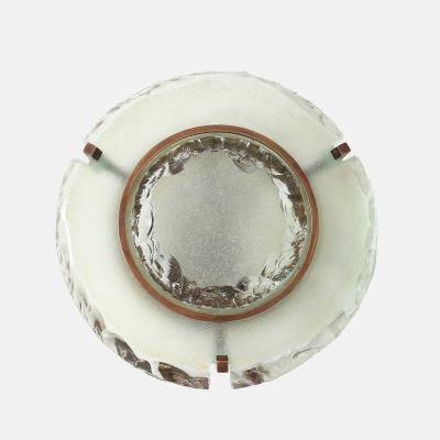 Max Ingrand Rare Pair of Round Glass Sconces Model 10 004 by Max Ingrand