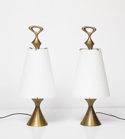 Max Ingrand Rare Pair of Table Lamps by Max Ingrand for Fontana Arte