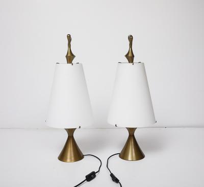 Max Ingrand Rare Pair of Table Lamps by Max Ingrand for Fontana Arte