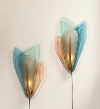 Max Ingrand Rare Pair of Wall Lights by Max Ingrand for Fontana Arte