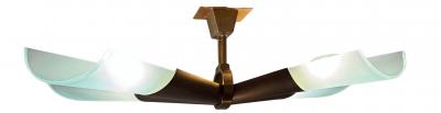 Max Ingrand Rare Pair of X Form Flush Mount by Max Ingrand for Fontana Arte