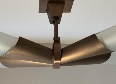 Max Ingrand Rare Pair of X Form Flush Mount by Max Ingrand for Fontana Arte