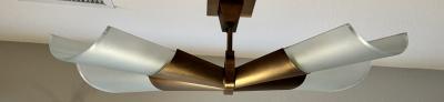 Max Ingrand Rare Pair of X Form Flush Mount by Max Ingrand for Fontana Arte