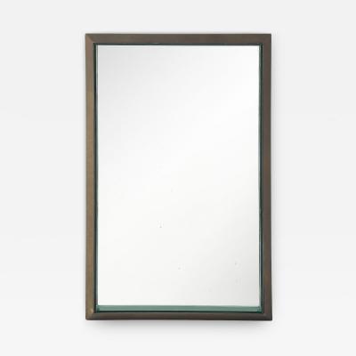 Max Ingrand Rare Rectangular Brass and Colored Glass Mirror Model 2172A