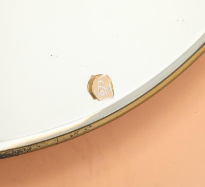 Max Ingrand Rare Round Rose Glass Mirror Model 1669 Wall Console by Max Ingrand