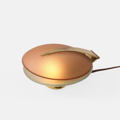 Max Ingrand Rare Table Lamp or Sconce in Rose Satin Glass and Brass by Max Ingrand