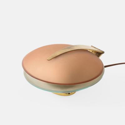 Max Ingrand Rare Table Lamp or Sconce in Rose Satin Glass and Brass by Max Ingrand