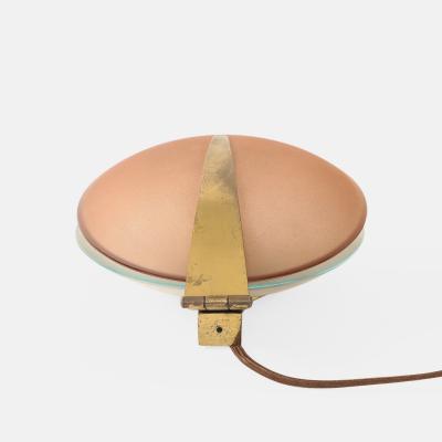 Max Ingrand Rare Table Lamp or Sconce in Rose Satin Glass and Brass by Max Ingrand